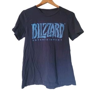 OFFICIAL BLIZZARD ENTERTAINMENT INTERNSHIP T-SHIRT SIZE MEDIUM COTTON BLUE